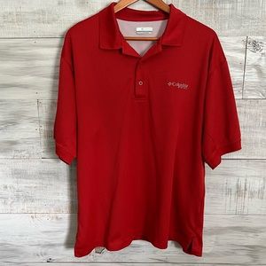 Columbia PFG Red Polo Shirt
